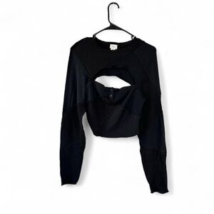 BDG black cutout long sleeve top Fairy Grunge Whimsigoth Size L